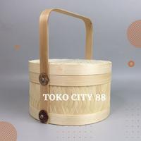 Gambar Keranjang Anyaman / Hamper Bambu 1 Susun / Anyaman Rantang Bulat 20 CM dari Toko City 88 undefined 2 Tokopedia