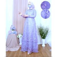 Gambar Gamis pesta sofia brukat tile coklat milo LĺD 90 100 110 120 130 PS - M (LD.90) dari Gallery Alif Al Fatih undefined 3 Tokopedia
