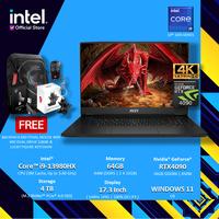 Gambar MSI TITAN GT77 RTX4090 I9 13980HX 64GB 4TB SSD W11 17.3" UHD MINILED - Non Bundle dari Intel Gaming ID undefined 1 Tokopedia