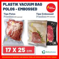 Gambar PLASTIK VACUUM VACUM VAKUM BAG MAKANAN POLOS EMBOSSED EMBOS - 17x25 - EMBOSS BENING, 17X25CM dari kilat packing undefined 1 Tokopedia