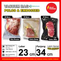Gambar Plastik Vacum Vacuum Bag POLOS / EMBOSS Vakum Sealer Delkochoice 23x34 - EMBOSS HITAM 90 dari kilat packing undefined 1 Tokopedia
