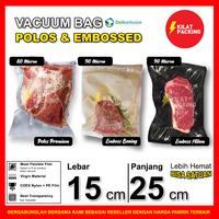 Gambar Plastik Vacum Vacuum Bag POLOS / EMBOSS Vakum Sealer Delkochoice 15x25 - EMBOSS 90mic dari kilat packing undefined 1 Tokopedia