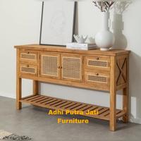 Gambar meja laci console jati rotan murah terbaru dari Adhi Putra Jati Furniture undefined 2 Tokopedia
