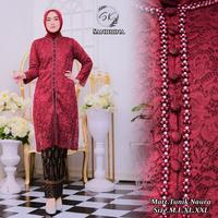Gambar SETELAN KEBAYA PESTA WANITA TUNIK BROKAT PAYET MUTIARA NAURA M-XXL - SET COKLAT SUSU, XL dari Momme Collection undefined 1 Tokopedia