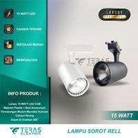 Gambar Lampu sorot rel track led light 15w Spotlight rel 15 Watt - Hitam, White dari TERAS ELEKTRIK undefined 1 Tokopedia
