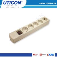 Gambar UTICON ST 1582NC STOP KONTAK LOBANG Lubang LB 5 LB5 PLUS SAKLAR ON OFF - WITH BubbleWrap dari Aneka Listrik KK undefined 1 Tokopedia