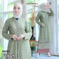 Gambar SETELAN KEBAYA PESTA WANITA TUNIK BROKAT PAYET MUTIARA NAURA M-XXL - SET COKLAT SUSU, XL dari Momme Collection undefined 5 Tokopedia