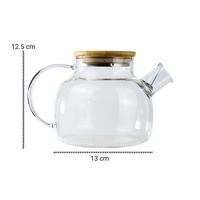 Gambar Teapot Maker Teko Teh Air Panas Kaca Dengan Tutup Kayu Anti Panas - Teko 400ml dari RUMAH PERKAKAS 47 undefined 5 Tokopedia