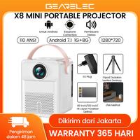Gambar X8 Mini Portable Proyektor Home untuk Android WiFi LED Rumah Projector - X8 Mini, +100 inch Layar dari GEARELEC AUTO undefined 1 Tokopedia