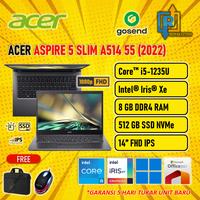Gambar ACER ASPIRE 5 SLIM A514 55 / Core i5 1235U Ram 8GB 512SSD 14" FHD IPS - GREY, NON PAKET dari ROYAL COM undefined 1 Tokopedia