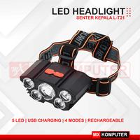 Gambar Senter Kepala L-T21 5 LED Headlamp Rechargeable dari MXKomputer_NEW undefined 1 Tokopedia