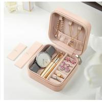 Gambar kotak perhiasan aksesoris travel mini portable kalung anting cincin - Biru Muda dari Sachiko closet undefined 3 Tokopedia