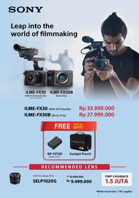 Gambar Sony FX30 Body Only Cinema Camera GARANSI RESMI SONY INDONESIA - w/ XLR Handle dari ADM Teknologi undefined 1 Tokopedia