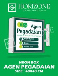 Gambar NEON BOX AGEN PEGADAIAN AGEN 40X40 CM KOTAK AKRILIK dari Plakaryaa undefined 1 Tokopedia