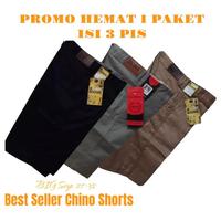 Gambar 1 Paket Isi 3 Celana Pendek Chino Pria / Celana Pendek - cream+hitam+abu, 27-28 dari CELANA CHINO PANJANG PRIA undefined 3 Tokopedia