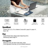 Gambar LAPTOP SLEEVE NAOMI 14 INCH SOFT CASE LAPTOP MACBOOK - NAVY CREAM dari HEYLOOK PROJECT undefined 4 Tokopedia