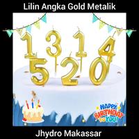 Gambar Lilin Angka Gold Metalik Ulang Tahun / Anniversary / Dekorasi Pesta dari Jhydro Makassar undefined 1 Tokopedia