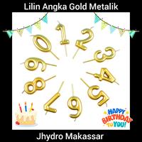Gambar Lilin Angka Gold Metalik Ulang Tahun / Anniversary / Dekorasi Pesta dari Jhydro Makassar undefined 2 Tokopedia