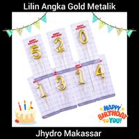 Gambar Lilin Angka Gold Metalik Ulang Tahun / Anniversary / Dekorasi Pesta dari Jhydro Makassar undefined 3 Tokopedia