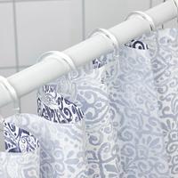 Gambar Tirai Shower  Kamar Mandi Shower Curtain Motif Biru 180 x 200 cm - TANPA RING dari triple L.Store undefined 2 Tokopedia