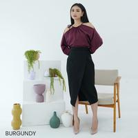 Gambar Atasan Cut Off Satin Gridia - Black dari TOPP SELLER undefined 2 Tokopedia