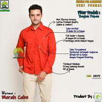 Gambar KEMEJA PDL SEMI FORMAL WARNA MERAH CABE LENGAN PANJANG DESAIN TERKINI - MERAH CABE, S dari JUNGLE CLOTHING undefined 2 Tokopedia