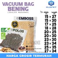 Gambar Plastik Vacuum Bag POLOS / EMBOSS DELKOCHOICE SEALER MAKANAN / SATUAN - Polos 80mic, 15cm x 27cm dari Rusfet undefined 1 Tokopedia