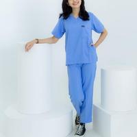 Gambar Scrub | Baju Jaga | Baju OK/Baju Medis | Scrub Medis ANTI AIR Unisex - Royal Blue, XXL dari Medicuscrub undefined 1 Tokopedia