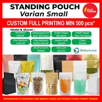 Gambar Plastik Kemasan SMALL Standing Pouch 12cm DELKOCHOICE Sealer Makanan - Kraft Full dari kilat packing undefined 1 Tokopedia