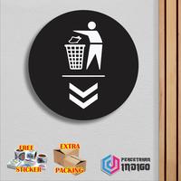 Gambar Papan tanda sign board Bulat Petunjuk buang sampah dari PERCETAKAN INDIGO undefined 1 Tokopedia