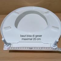 Gambar Tutup closet duduk model toto (toilet seat and cover) bahan pvc tebal - Putih dari enggallaris shop undefined 3 Tokopedia