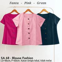 Gambar BLOUSE SASKIA ATASAN KERJA KANTOR FASHION WANITA MURAH BERKUALITAS - SA68 Pink dari Ace Sakura undefined 4 Tokopedia