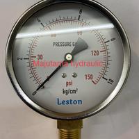 Gambar Pressure gauge 4 inch 10 bar(kg/cm2) black steel LESTON - 2,5 bar dari MAJUTAMA HYDRAULIC undefined 1 Tokopedia
