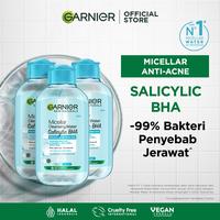 Gambar (FLASH SALE) Garnier Micellar Water Blue Salicylic BHA 125ml Pack of 3 dari Garnier Official Store undefined 1 Tokopedia