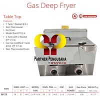 Gambar GETRA GF 73 GF-73 GAS DEEP FRYER  LOW PRESSURE/ALAT PENGGORENGAN 2x6 L - TANPA PACK KAYU dari PARTNER PENGUSAHA undefined 1 Tokopedia