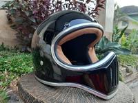 Gambar helm cakil custom-cakil full face-cakil classic retro list crome murah - Putih, Helm+kacamata dari Oneretrohelmet24 undefined 1 Tokopedia