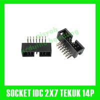 Gambar Socket L Tekuk IDC 2x7 Box pin header male soket 14p 14 pin 2.54mm dari aisyah arduino bandung undefined 1 Tokopedia