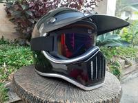 Gambar helm cakil custom-cakil full face-cakil classic retro list crome murah - Putih, Helm+kacamata dari Oneretrohelmet24 undefined 3 Tokopedia