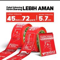 Gambar LAKBAN FRAGILE MERAH ISOLASI SELOTIP UNBOXING TAPE CORTAPE 45MM - FRA MERAH HITAM dari Sipacking Store undefined 3 Tokopedia