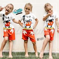 Gambar Ermon Baby - Setelan Anak Laki Laki Perempuan Baju Anak Cowok Cewek Lucu Karakter Mickey Mouse + Celana Usia 1 - 3 Tahun - S (1-2y) dari erik mona baby undefined 1 Tokopedia