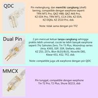Gambar XINHS Rainbow Blue WITH MIC 8 Core Silver Plated IEM Upgrade Cable - 2 Pin dari Kuping Sensi undefined 2 Tokopedia