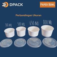 Gambar Paper Bowl 360 ml | Mangkok Kertas | Rice Bowl Paper 360 ml - Tutup SAja dari Dpack Tangerang undefined 2 Tokopedia
