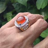 Gambar Cincin Batu Akik Red Raflesia Bengkulu (carnelian) aksesoris pria dari Akik-Apik undefined 5 Tokopedia