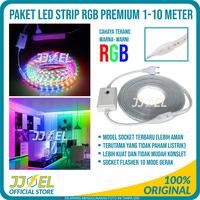 Gambar Lampu LED Strip Selang RGB PREMIUM 220V Warna Warni Paket 1-10 Meter - 7 Meter dari JJEL Official undefined 1 Tokopedia