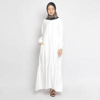 Gambar Gamis Wanita Sarimbit Bahan Katun GMS 03 White Blue Hijau dan Cream - Putih, XL dari Busana Arafah undefined 2 Tokopedia