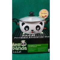 Gambar PROMO Panci lucu Enamel 22cm //PANCI Tutup Kaca HELLO Panda Maspion dari imam_storre undefined 4 Tokopedia