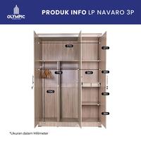 Gambar Lemari Minimalis Navaro 3 Pintu dari Simpati Furniture undefined 4 Tokopedia