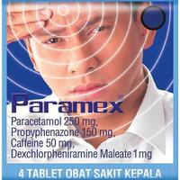 Gambar Paramex 1 Strip / 4 Tablet Kaplet / Obat Sakit Kepala / Paracetamol dari Cahayaherbal88 undefined 1 Tokopedia