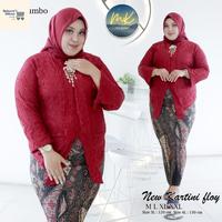 Gambar Setelan Baju Kebaya Kartini Kutubaru Floy Brokat Jumbo Maroon - Atasan Saja, M dari Djakarta Official Store undefined 2 Tokopedia