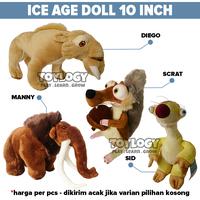 Gambar Boneka Karakter Ice Age Manny Sid Diego Scrat Stuffed Doll 10 Inch - Manny dari Toylogy undefined 1 Tokopedia